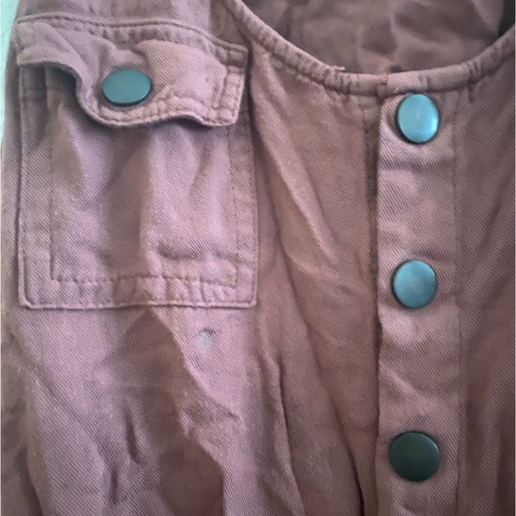 Brown short overalls/Romper - Picture 3 of 4